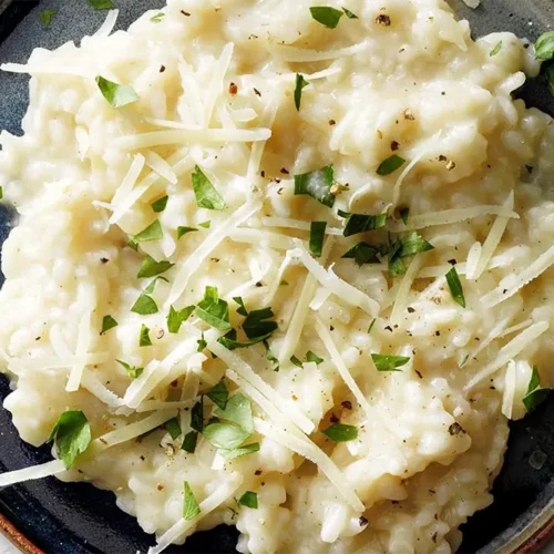 photo of parmesan risotto