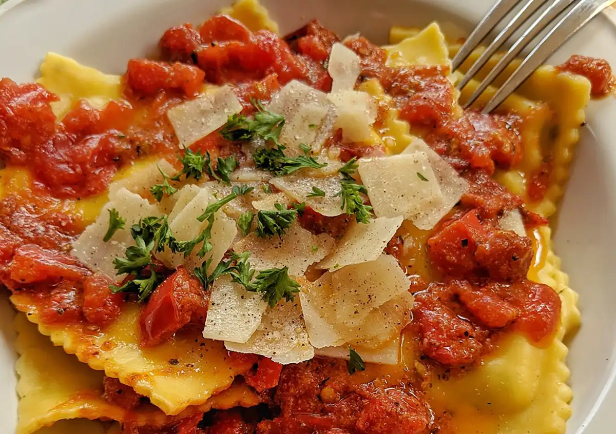 ravioli on a dish