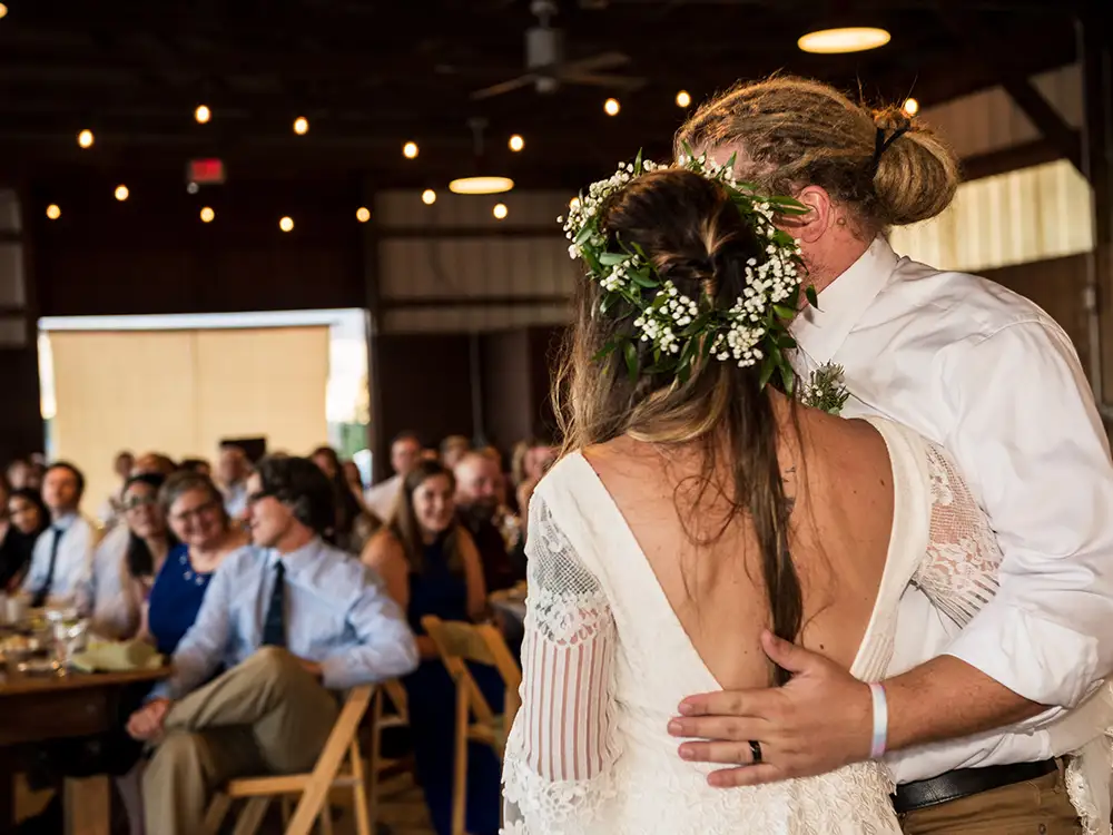 wedding couple at ceremony