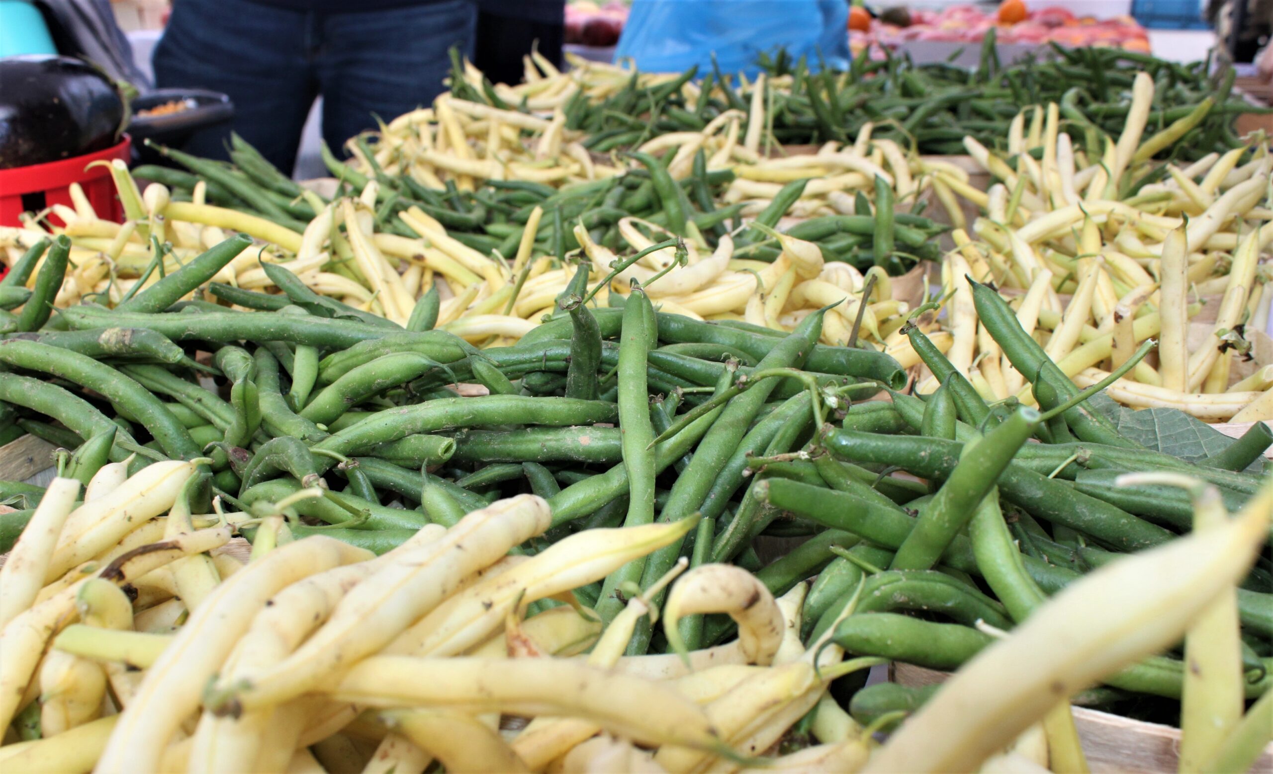 Green beans at the market