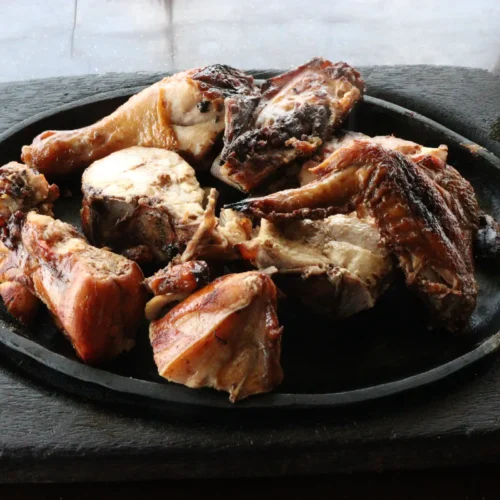 Roasted Chicken on a hot plate
