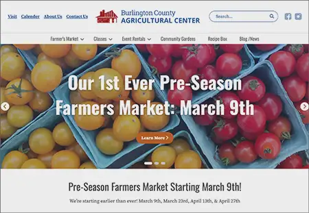 Burlington County Agricultural Center Launches New and Improved Website