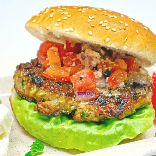 chicken burger on a bun
