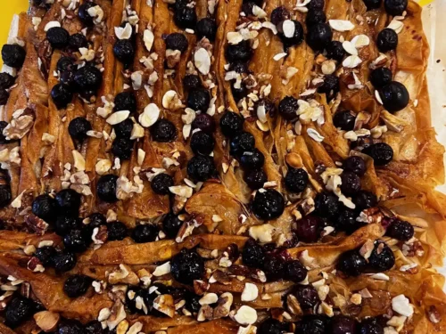 Crispy Phyllo Blueberry Bake