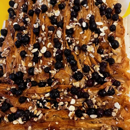 blueberry phyllo bake