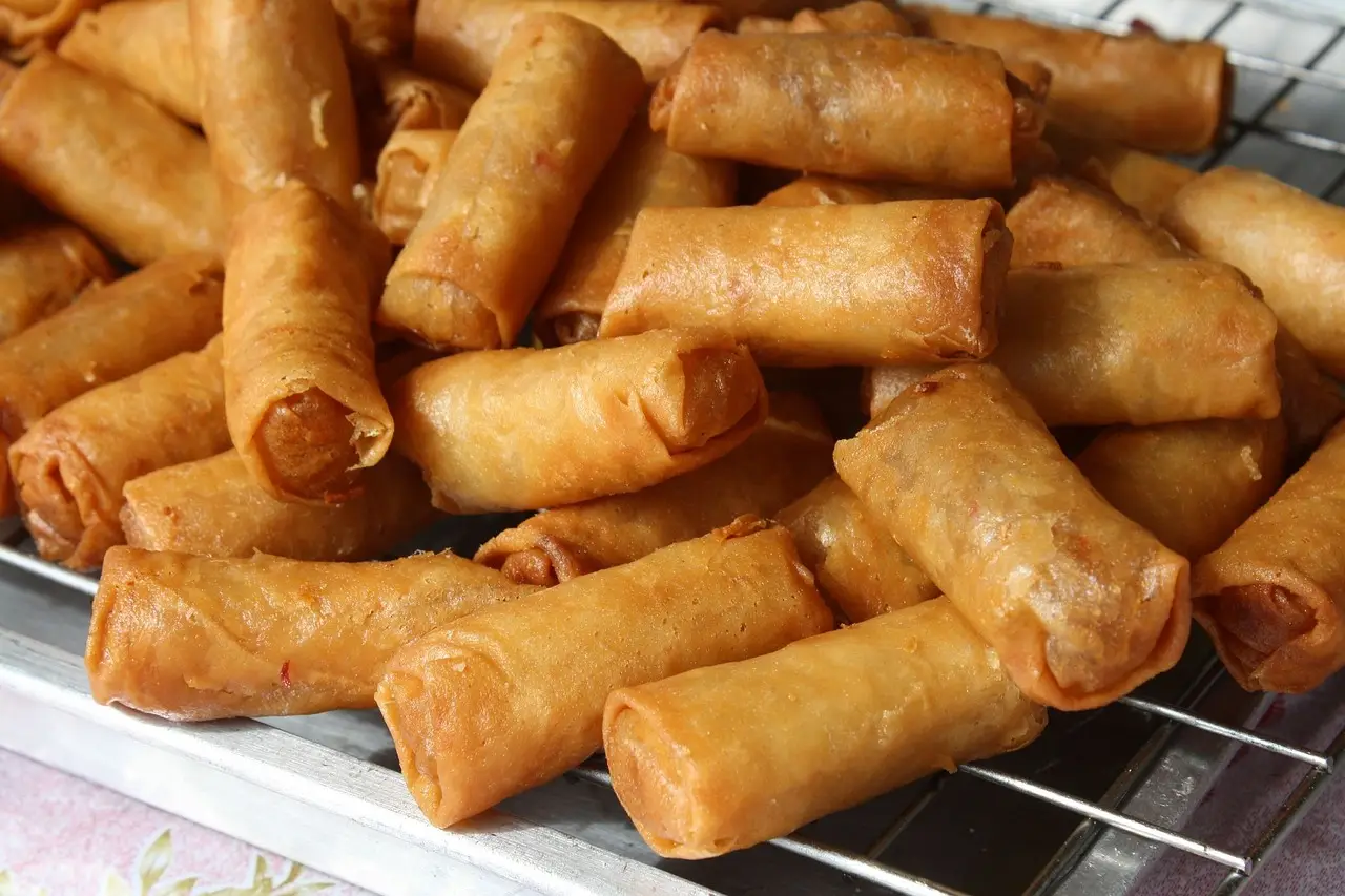 Crispy golden eggrolls