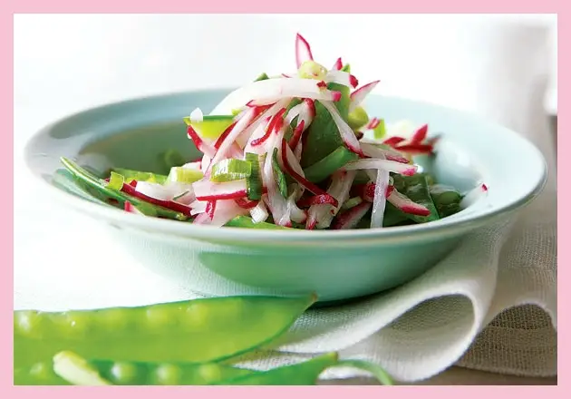 Radish Snow Pwea Salad