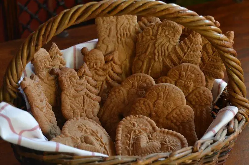 warm brown cookies in a basket