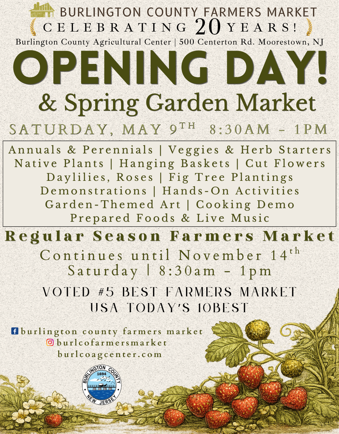 Opening Day & Our 20th Year Anniversary!