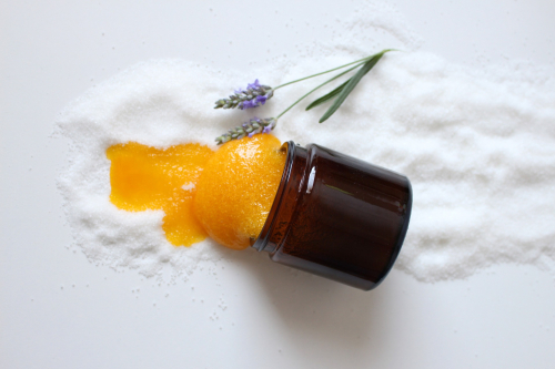 sugar pouring from jar